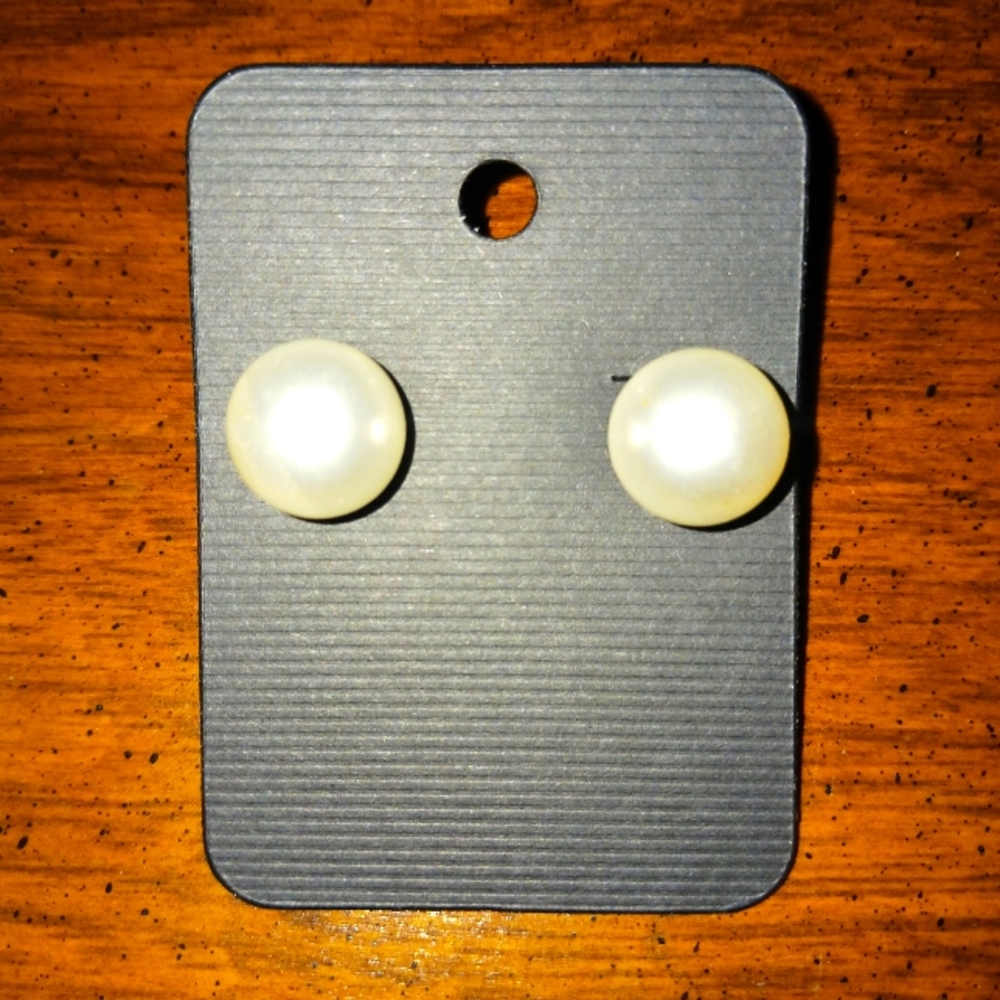 Faux Pearl Earrings